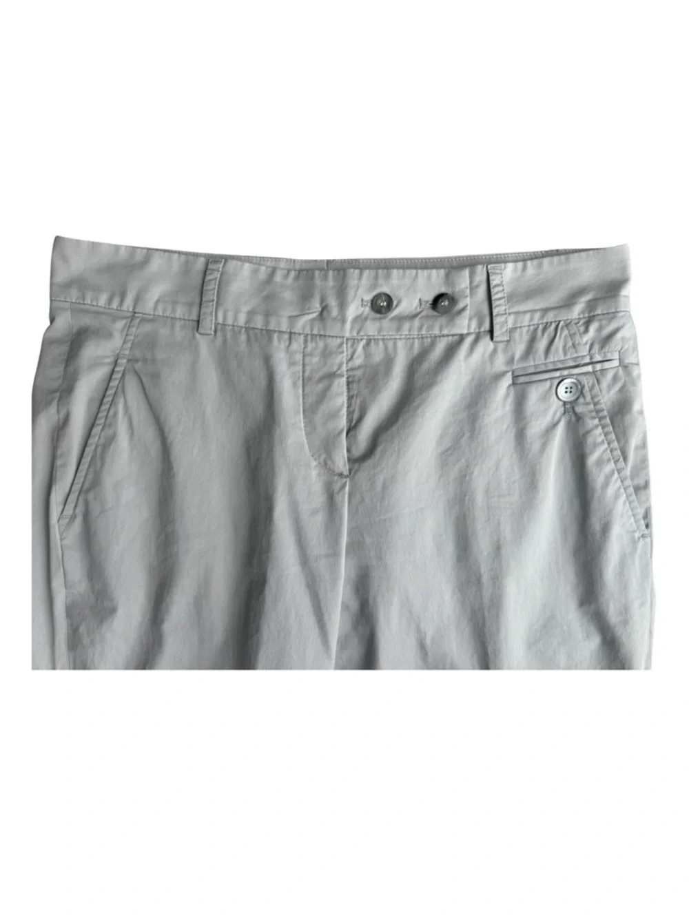 Brunello Cucinelli Cotton Stretch Wide Leg Tan Trousers Summer weight 8 - Picture 4 of 10